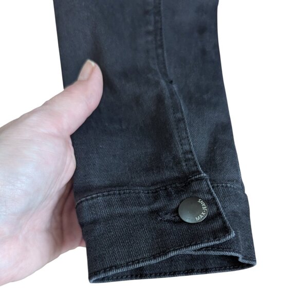 Max Jeans Black Denim Jacket with Removable Fur Collar - Picture 4 of 12